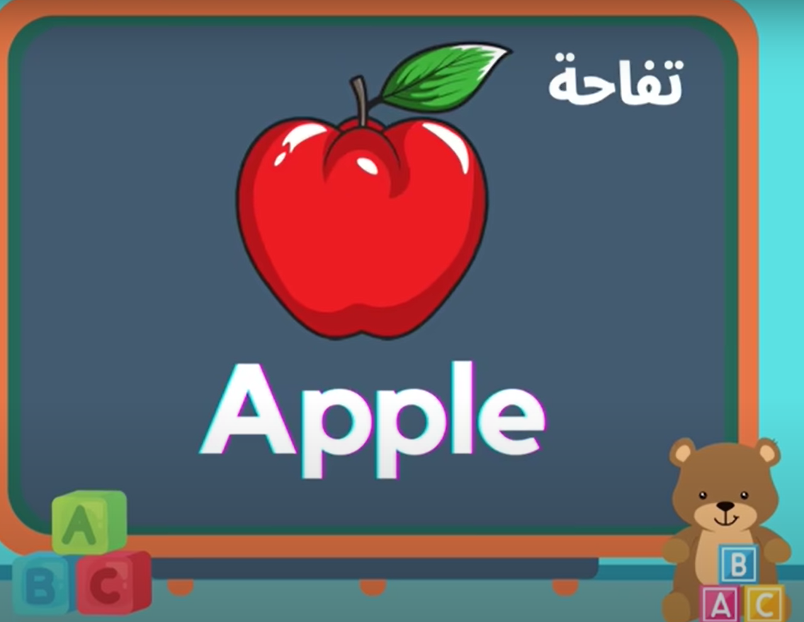 الحروف الإنجليزية للأطفال مع الأمثل